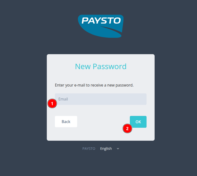 password recovery form